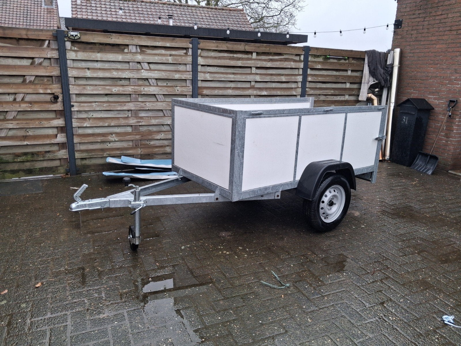 Aanhangwagen bakwagen met Schotten van 600mm hoog, Ophalen, Nieuw