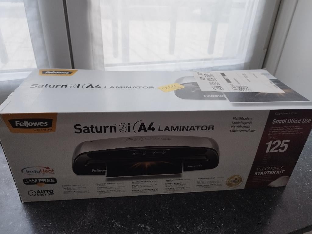 Plastifieuse A4 Fellowes Saturn 3i - Neuf sous emballage, Enlèvement, Neuf