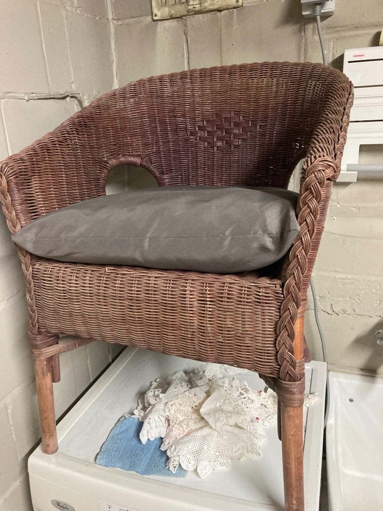 Chaise en rotin, Enlèvement, Utilisé, Osier ou Rotin
