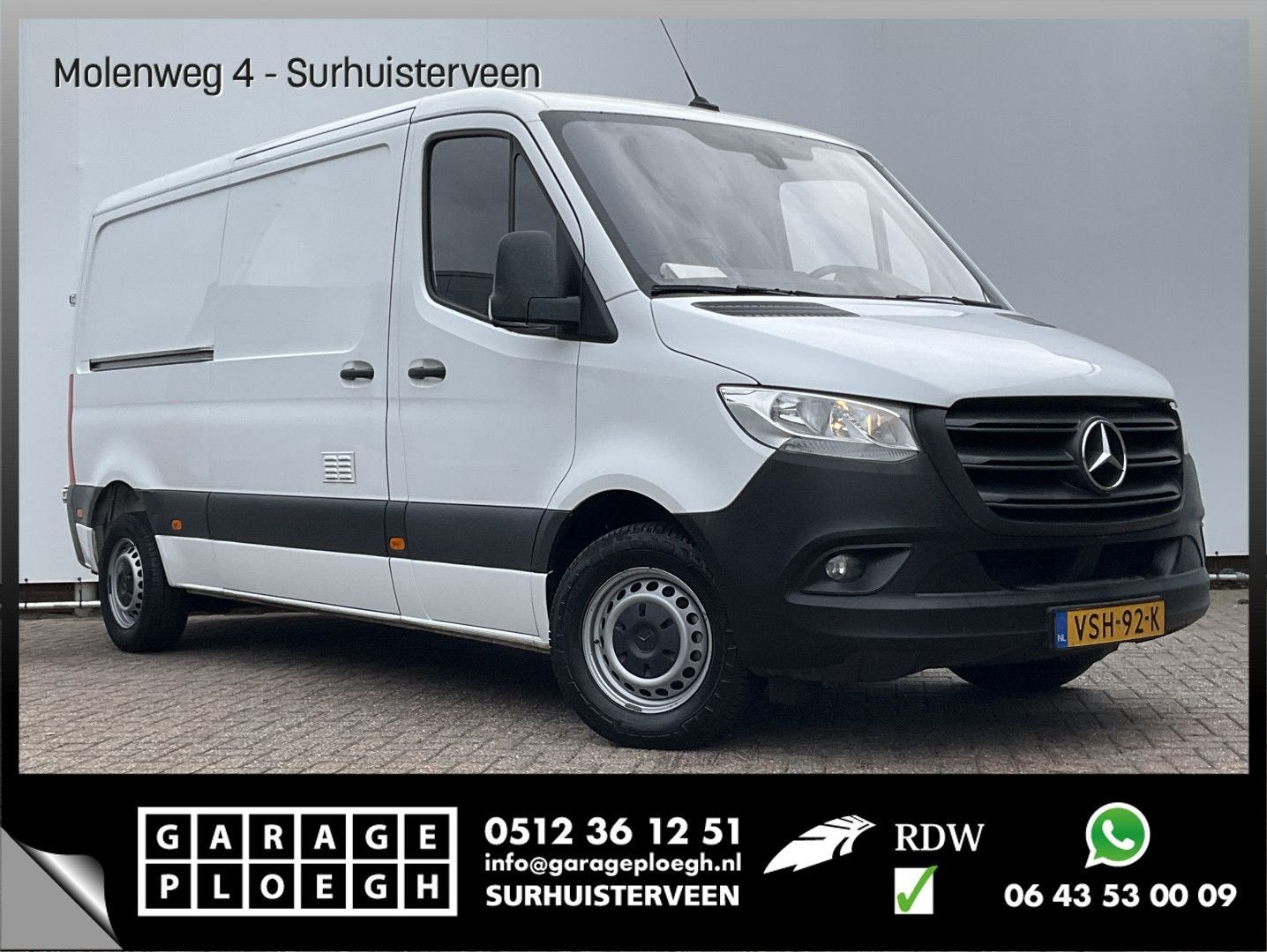 Mercedes-Benz Sprinter 3-Pers 314 2.2 CDI 143PK L2H1 Clima C, Auto's, Wit, Mercedes-Benz, Bedrijf, Parkeersensor