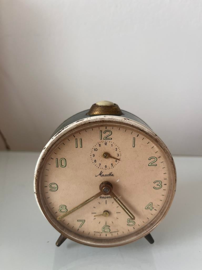 Réveil rétro vintage Mauthe vert, Enlèvement ou Envoi