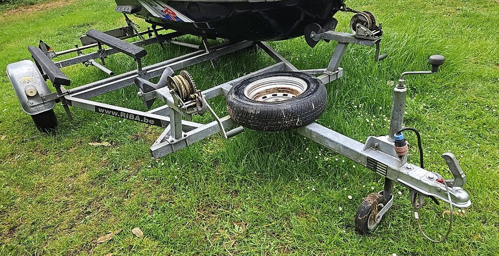 Riba dubbele jetski-aanhanger, Watersport en Boten, Boottrailers, Ophalen, Minder dan 1500 kg, Jetskitrailer, Minder dan 6 meter