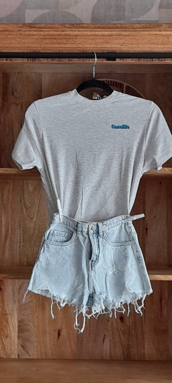 jeans short & tshirt camille 9j, Ophalen, Meisje, Camille JBC, Zo goed als nieuw
