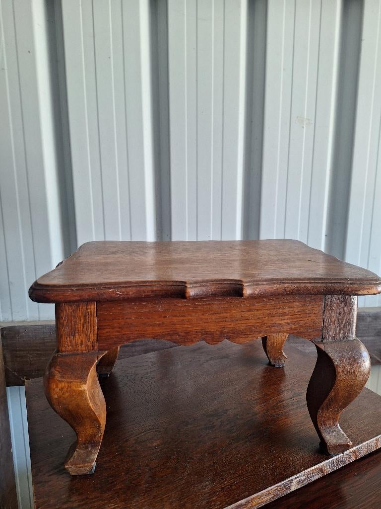 massief bankje, Huis en Inrichting, Ophalen, Gebruikt, Bruin, Hout