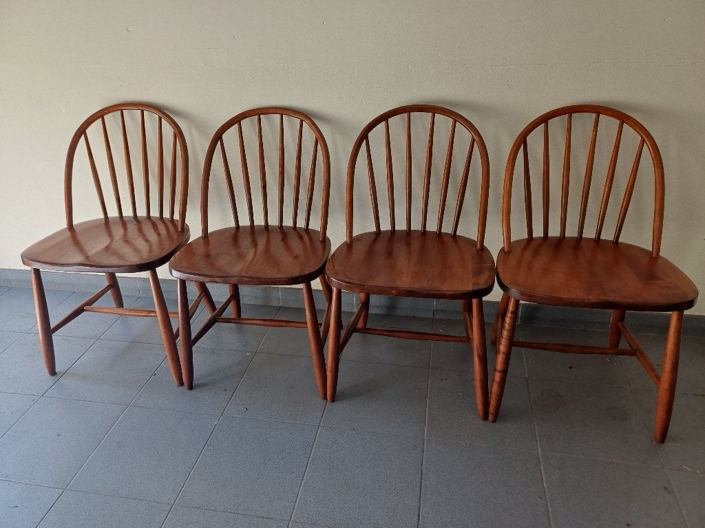 Vintage eetkamer stoelen, Ophalen, Zo goed als nieuw, Vintage, 4 tot 6 stoelen