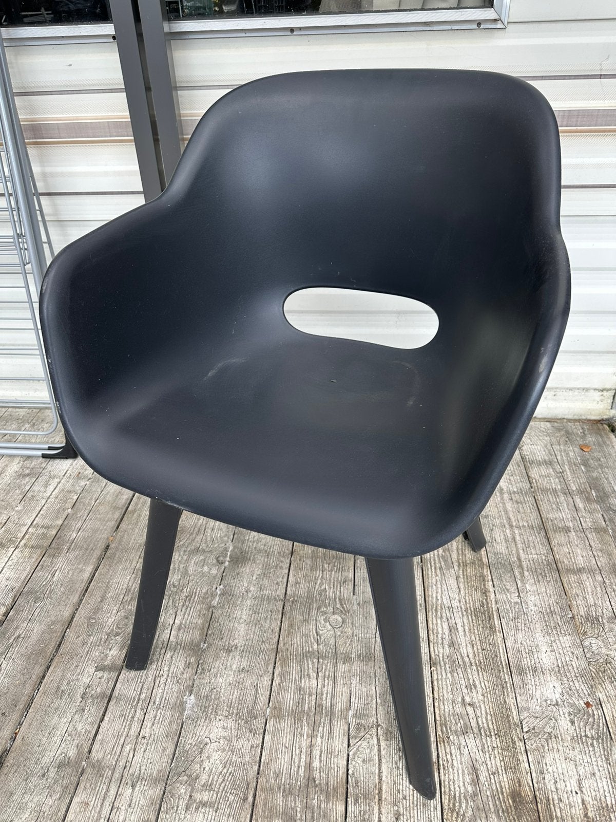4 chaises de jardin Allibert Akola anthracite, Gris, Synthétique, Enlèvement, Utilisé