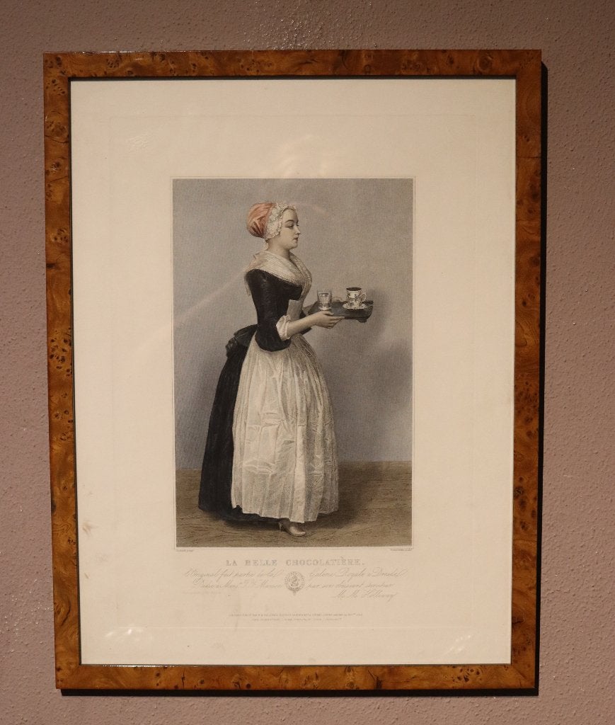 Belle gravure ancienne encadrée, Enlèvement ou Envoi, Eau-forte, Encadré