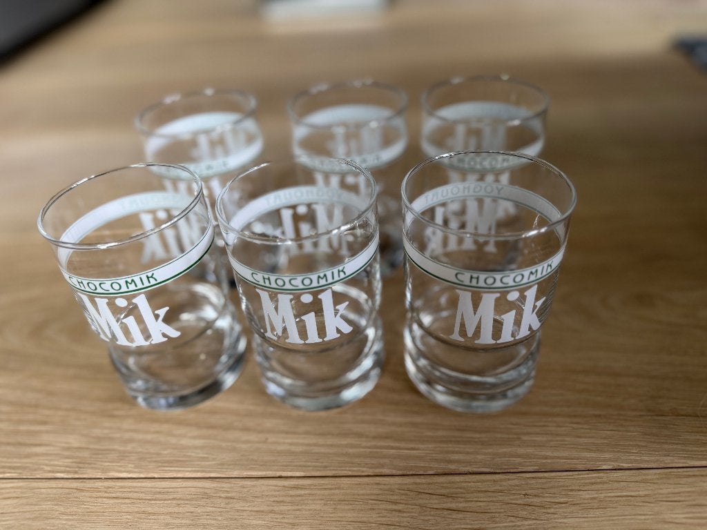 Unieke Vintage MIK Glazen – Set van 6, Ophalen of Verzenden, Zo goed als nieuw, Frisdrankglas
