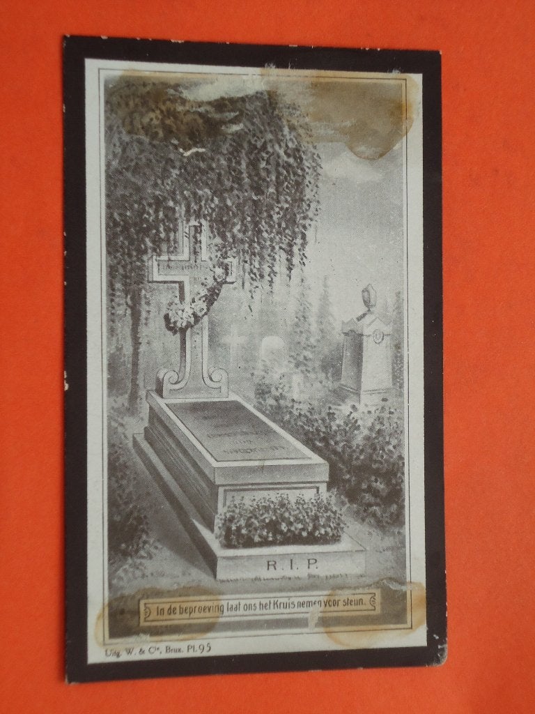 Oorlogsslachtoffer Camiel Vlassenroot geboren in Hamme 1880, Verzamelen, Bidprentjes en Rouwkaarten, Ophalen of Verzenden, Bidprentje