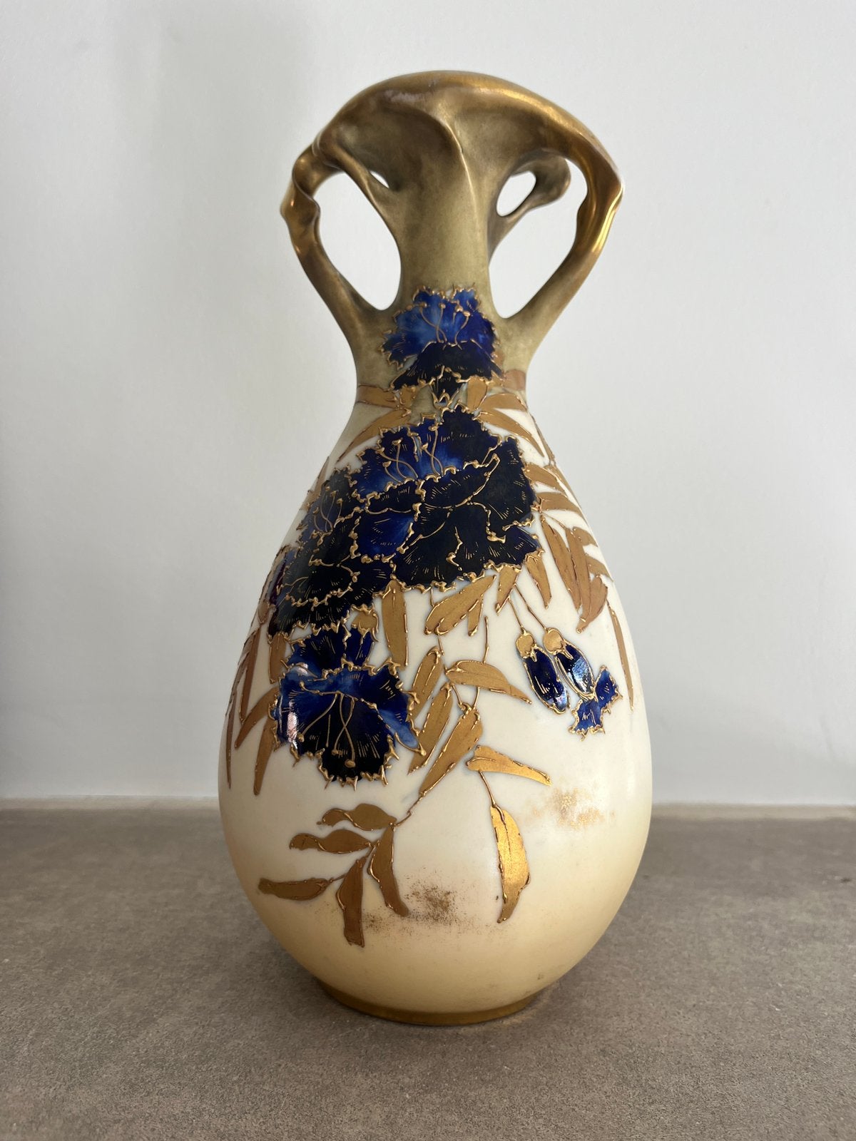 Antieke Art nouveau amphoravaas RStK 19de eeuws, Antiek en Kunst, Ophalen of Verzenden
