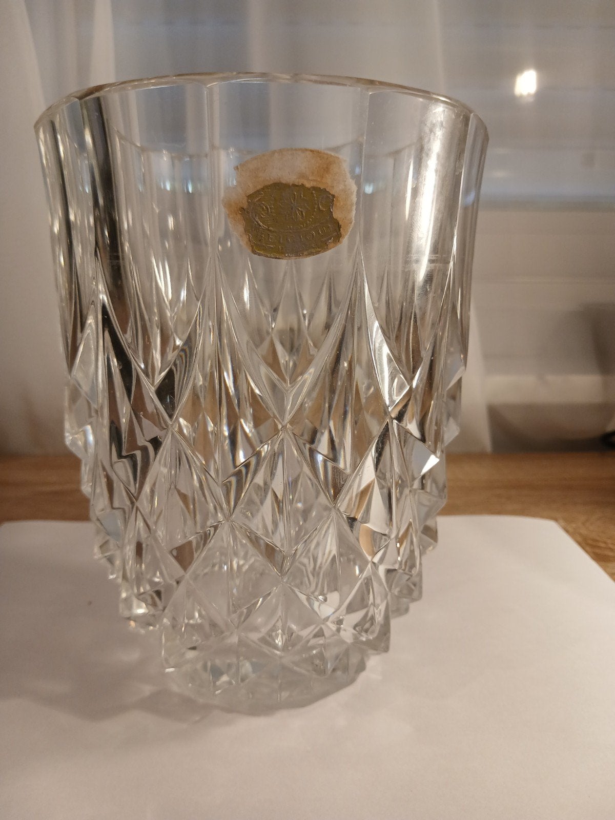 vase en cristal val Saint Lambert modèle nicole, Antiek en Kunst, Ophalen of Verzenden