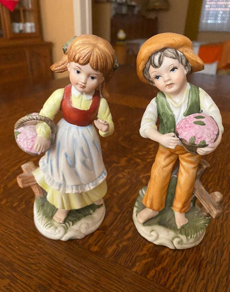 figurines vintage en porcelaine biscuitée d'enfants, Enlèvement, Comme neuf, Humain