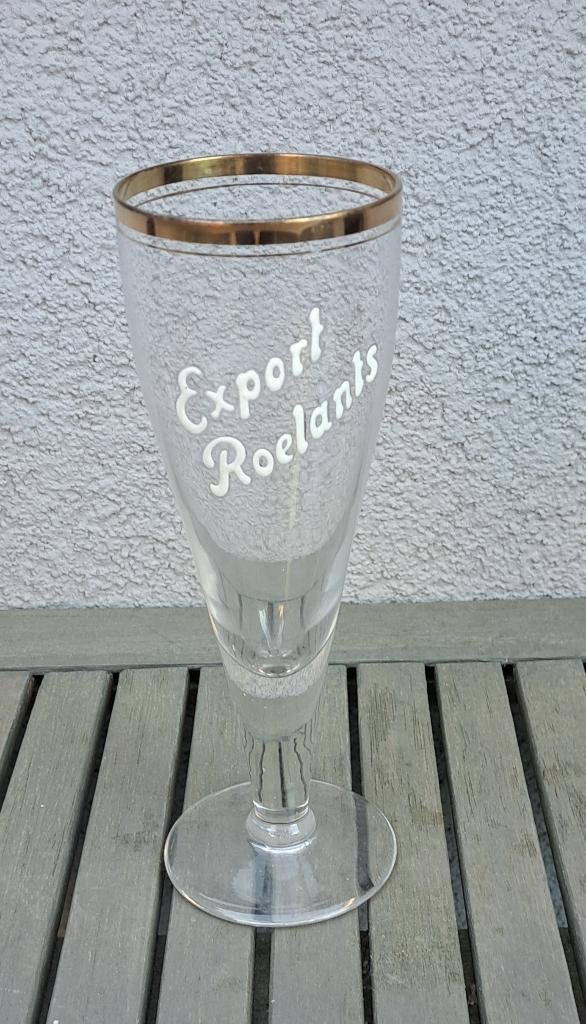 Export Roelants emaille, Verzamelen, Biermerken, Ophalen of Verzenden, Gebruikt, Glas of Glazen