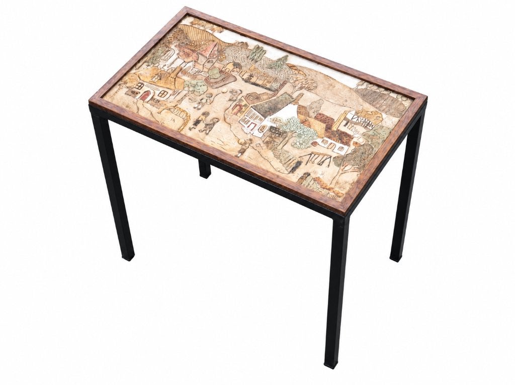 Zeldzame unieke bijzettafel - Keramiek / Aardewerk, Ophalen of Verzenden
