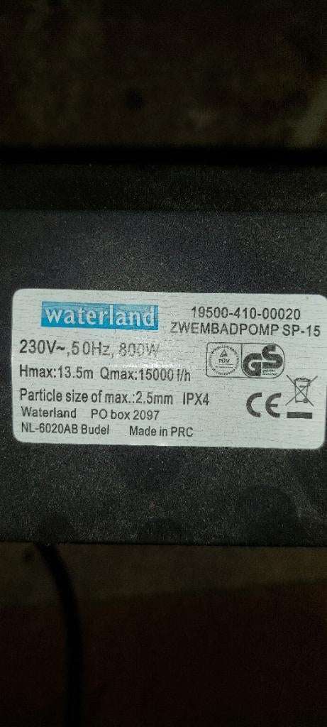 Zwembadpomp en bijhorende zandfilter, Ophalen, Zwembadpomp