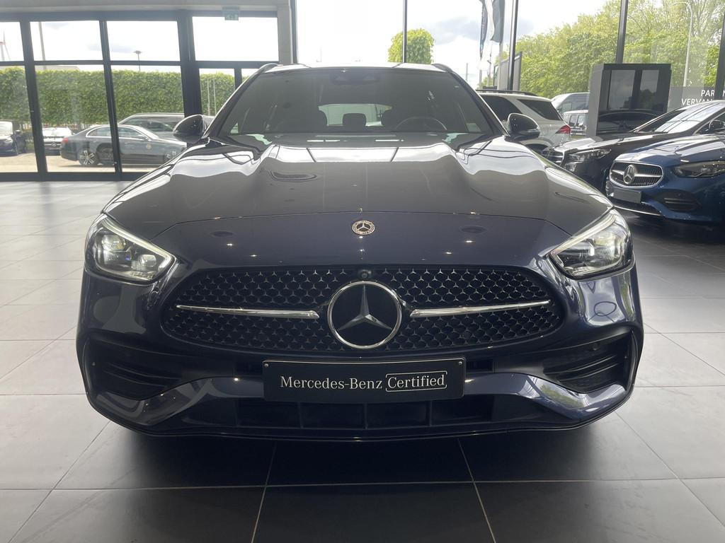 Mercedes-Benz C 300 e AMG Line Break + DIGITAL LIGHT + LEDER, Automaat, Zwart, 4 cilinders, Bedrijf