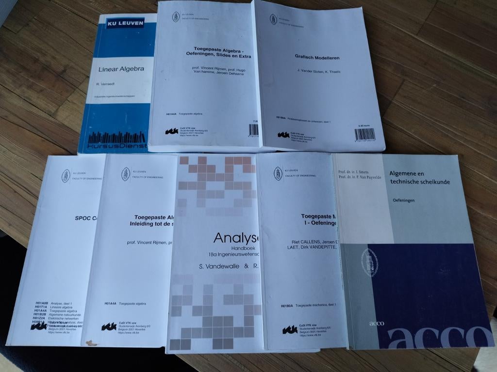 Boeken 1ste kandidatuur KU Leuven burgerlijk ingenieur, Boeken, Studieboeken en Cursussen, Ophalen