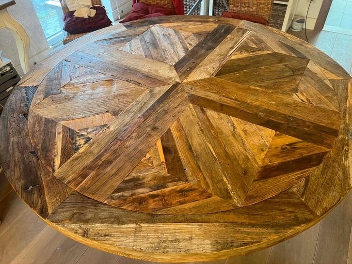 Ronde eettafel Riviera Maison, Ophalen, Rond, Vijf personen of meer, 100 tot 150 cm