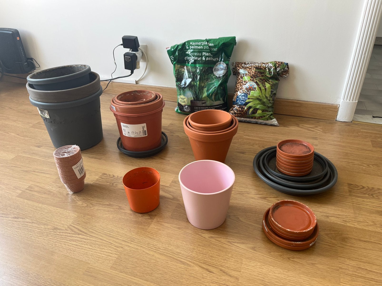 Bloempotten in verschllende maten, Enlèvement, Utilisé