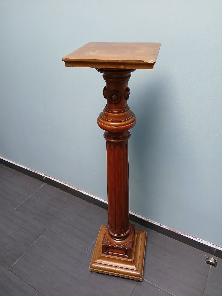 Colonne ancienne en bois de plus d'un mètre de hauteur, Maison & Meubles, Vintage, Enlèvement, Utilisé, Bois