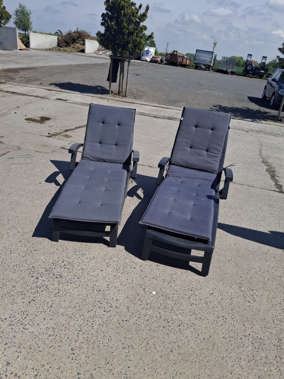 ligstoelen jardin 2 stuks met kussens, Tuin en Terras, Ophalen