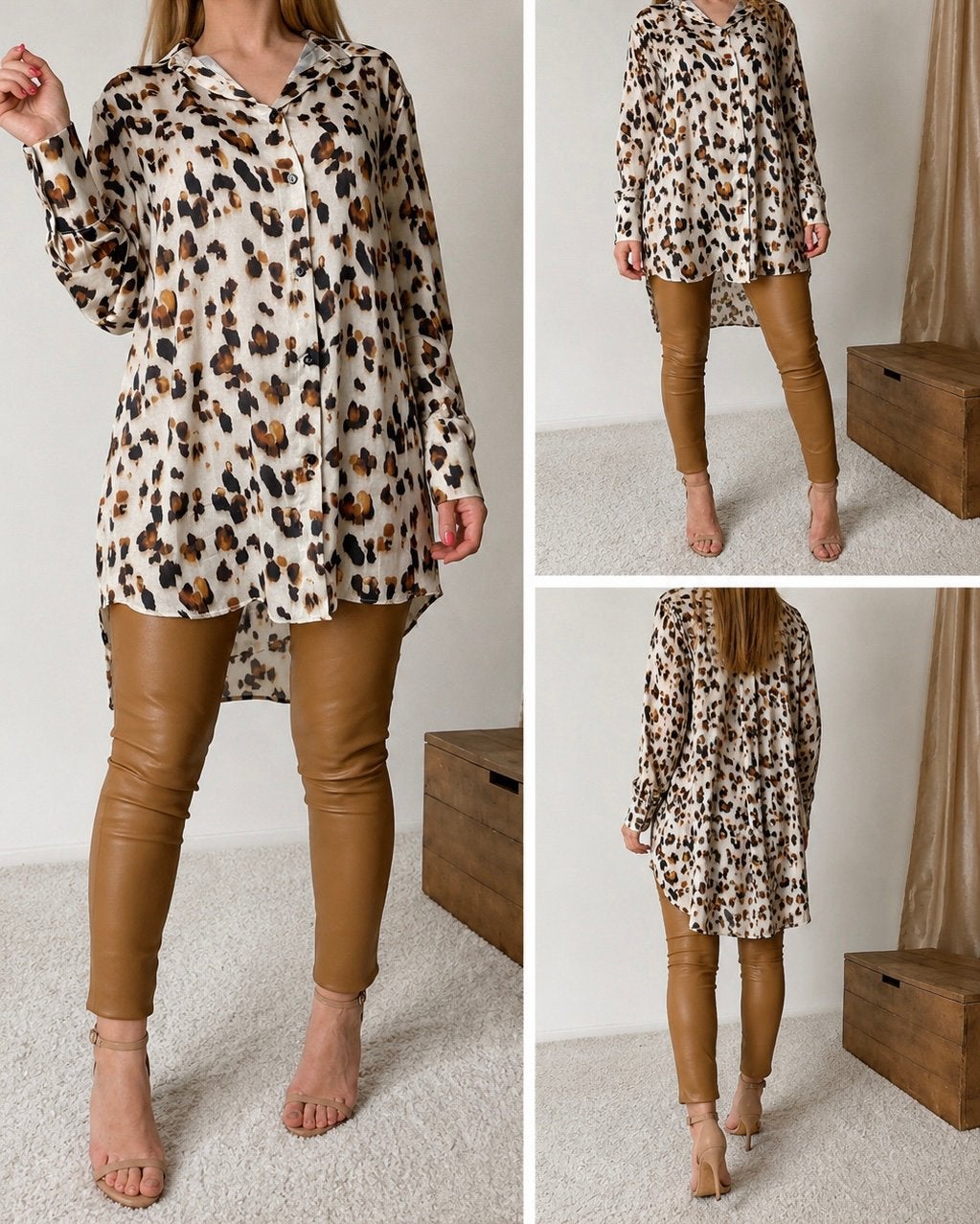 Stijlvolle Luipaardprint Blouse Tuniek, Kleding | Dames, Ophalen of Verzenden, Nieuw, Maat 38/40 (M), Meerkleurig