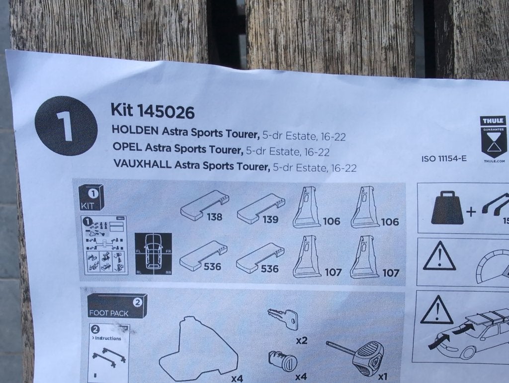 Thule kit 5026 (145026) pour opel astra sports tourer, Enlèvement ou Envoi, Comme neuf