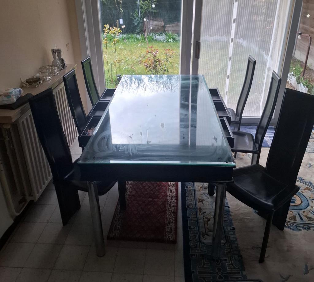 Eet tafel, Tuin en Terras, Tuinsets en Loungesets, Ophalen, Zo goed als nieuw