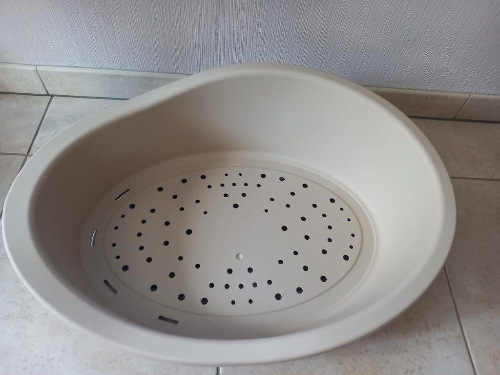 Honden of katten mand van kunststof, crèmekleurig, Dieren en Toebehoren, Kattenmanden, Ophalen of Verzenden, Nieuw, Polyester
