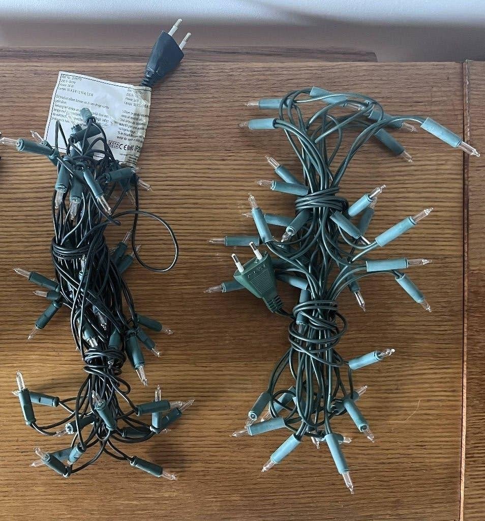 2 x Kerstlampjes slinger, Ophalen, Gebruikt