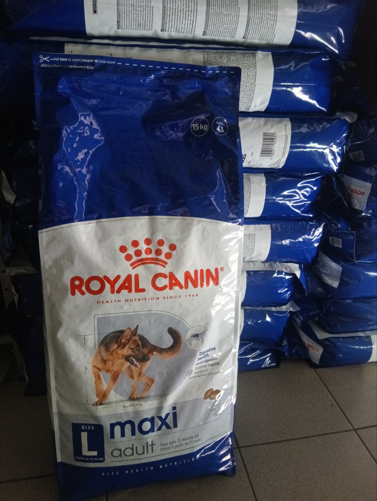 Royal Canin maxi pour adulte, Enlèvement