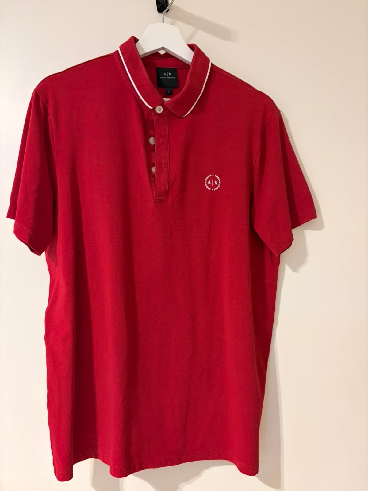 Polo Armani, Kleding | Heren, Ophalen, Zo goed als nieuw, Maat 52/54 (L), Rood