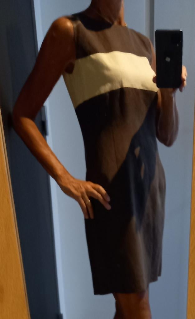 Archie Pell nieuwe jurk, T36, bruin/beige, Kleding | Dames, Jurken, Nieuw, Maat 36 (S), Ophalen of Verzenden