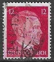 Duitsland 1941/1943 - Yvert 710B - Adolf Hitler - 12 p. (ST), Postzegels en Munten, Verzenden, Gestempeld