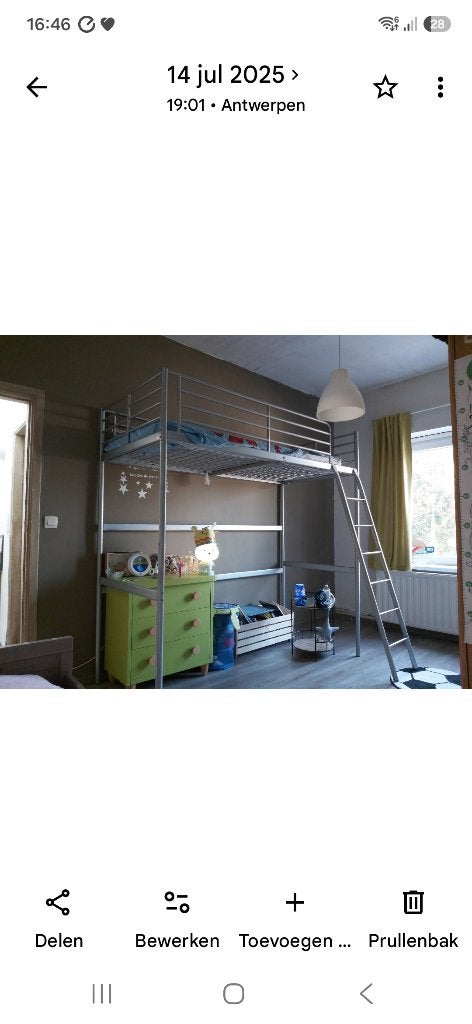 lit mezzanine ikea, Une personne, Enlèvement, Utilisé, 200 cm