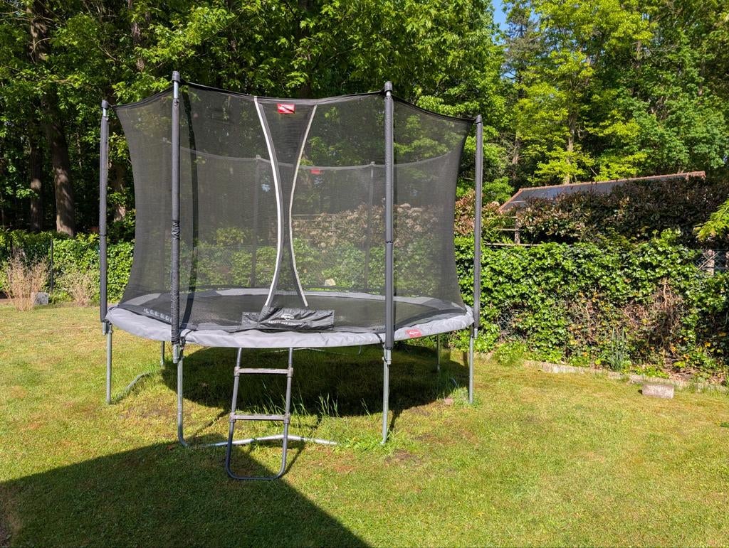 Trampoline sur pieds, Berg type Favorite 380 gris + échelle, Enlèvement