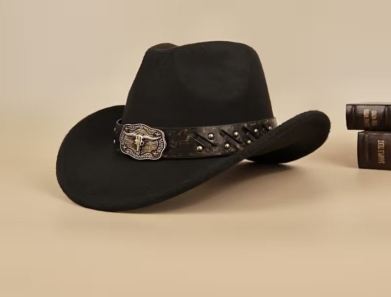 western cowboy Hoed Met Bruine Bullhorn Band ( Nieuw), Kleding | Heren, Ophalen of Verzenden, Nieuw, Hoed