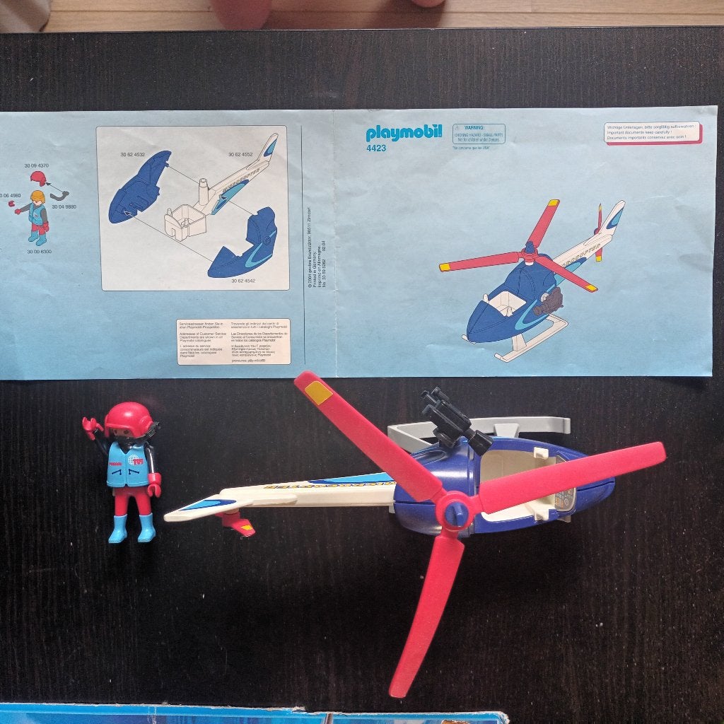 Playmobil 4423 Hélicoptère reportage TV, Enlèvement ou Envoi, Utilisé, Playmobil en vrac