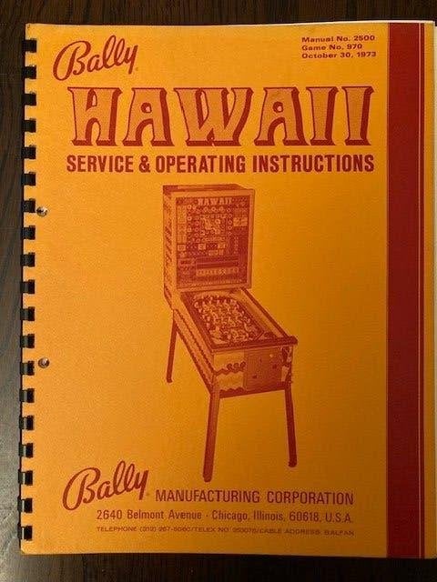BALLY BINGO HAWAI MANUEL, Collections, Machines | Machines à sous, Enlèvement ou Envoi, Comme neuf