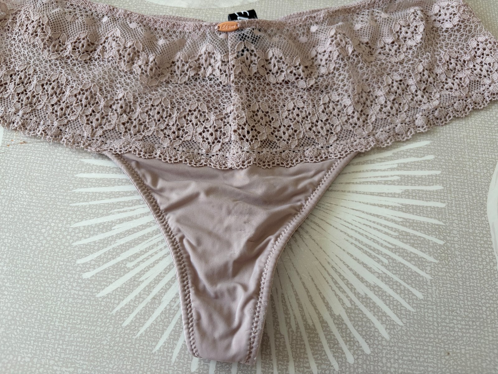 Tanga/Shorty Etam Place Old RoseLilas Maat S/M, Kleding | Dames, Ondergoed en Lingerie, Ophalen of Verzenden, Roze
