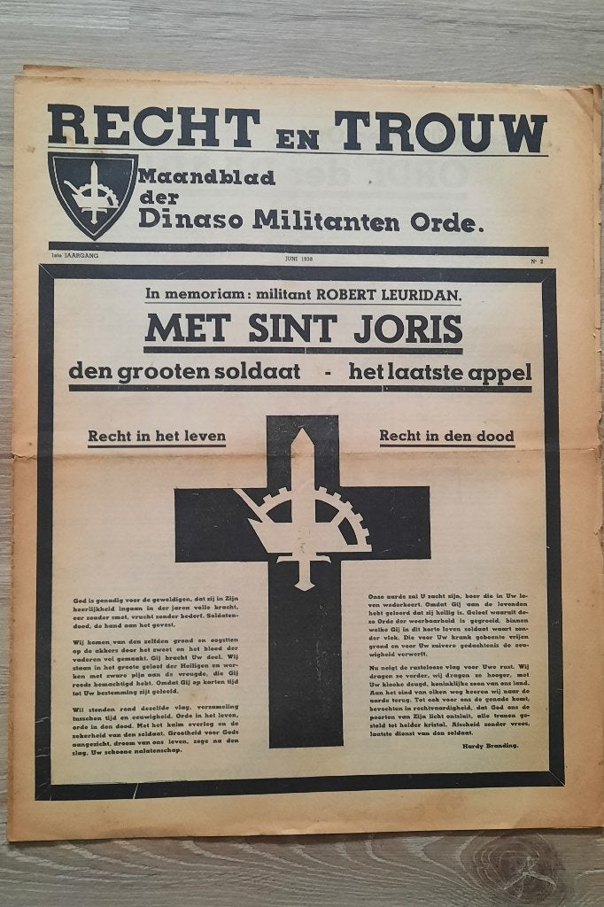 Maandblad der Dinaso Militanten Orde nr 2 - 1938, Boeken, Tijdschriften en Kranten, Ophalen of Verzenden