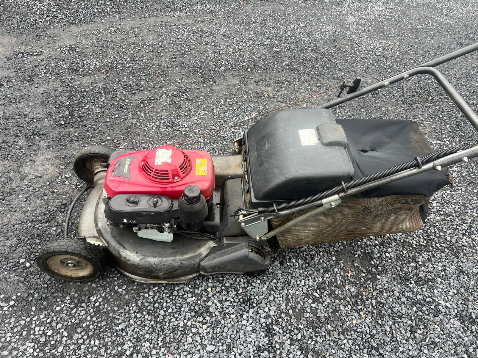 Grasmachine honda HRH 536 met aandrijfrol, Ophalen, Cirkelmaaier, Gebruikt, Opvangzak