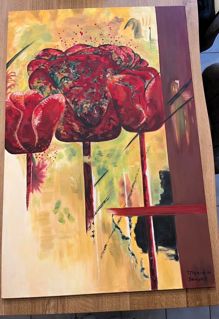 Peinture de tulipes Myriam Somers, Enlèvement