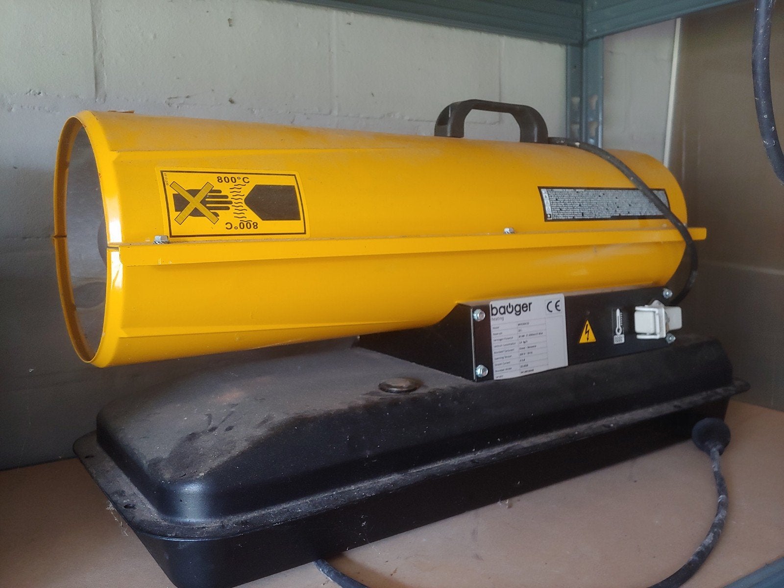 hitte kanon 20kw bauger diesel-kerosene 230v, Ophalen