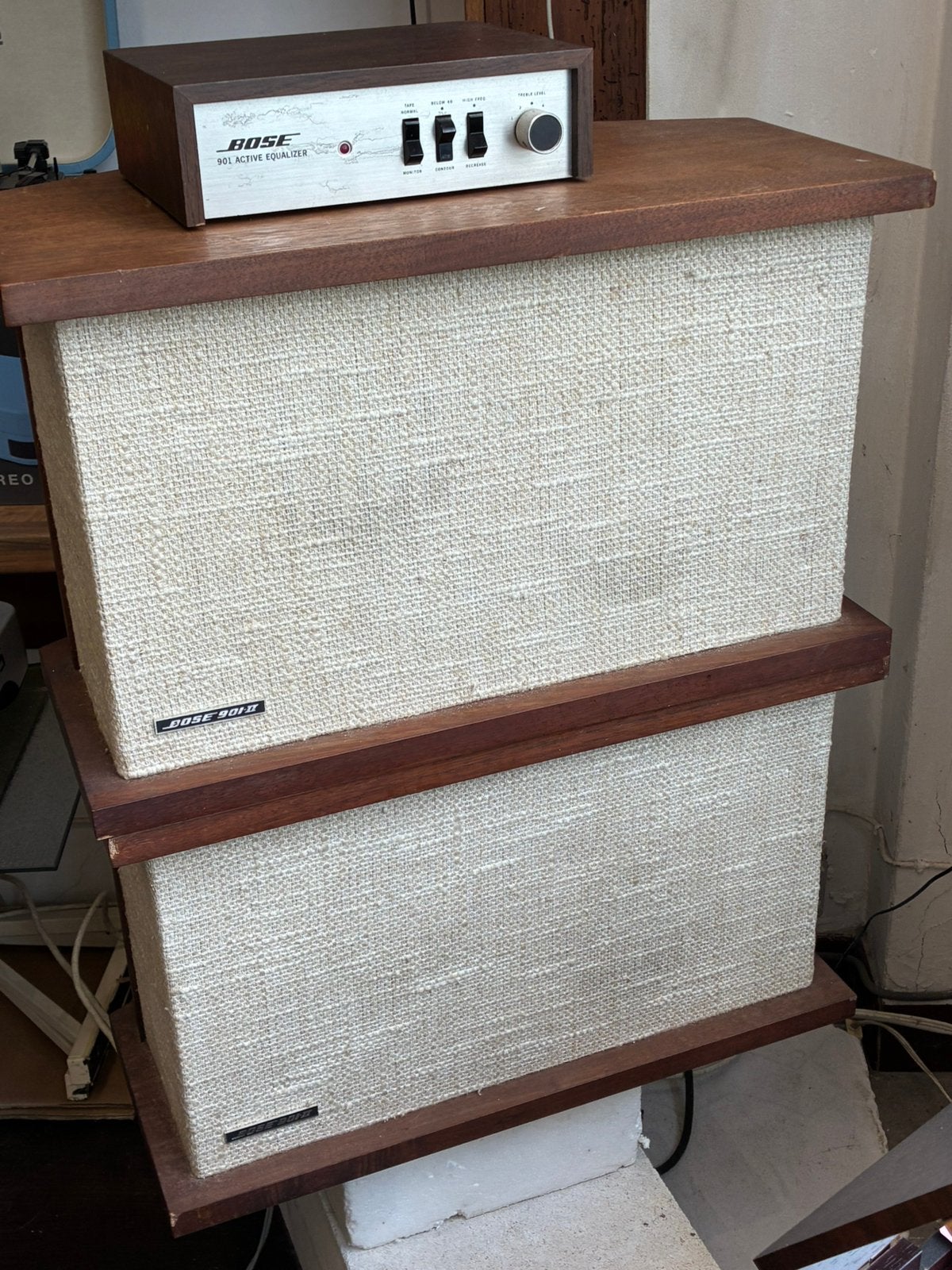 Vintage Bose 901 Series II Speaker Set + Active Equalizer, Audio, Tv en Foto, Ophalen, Gebruikt, Speakerset, Bose
