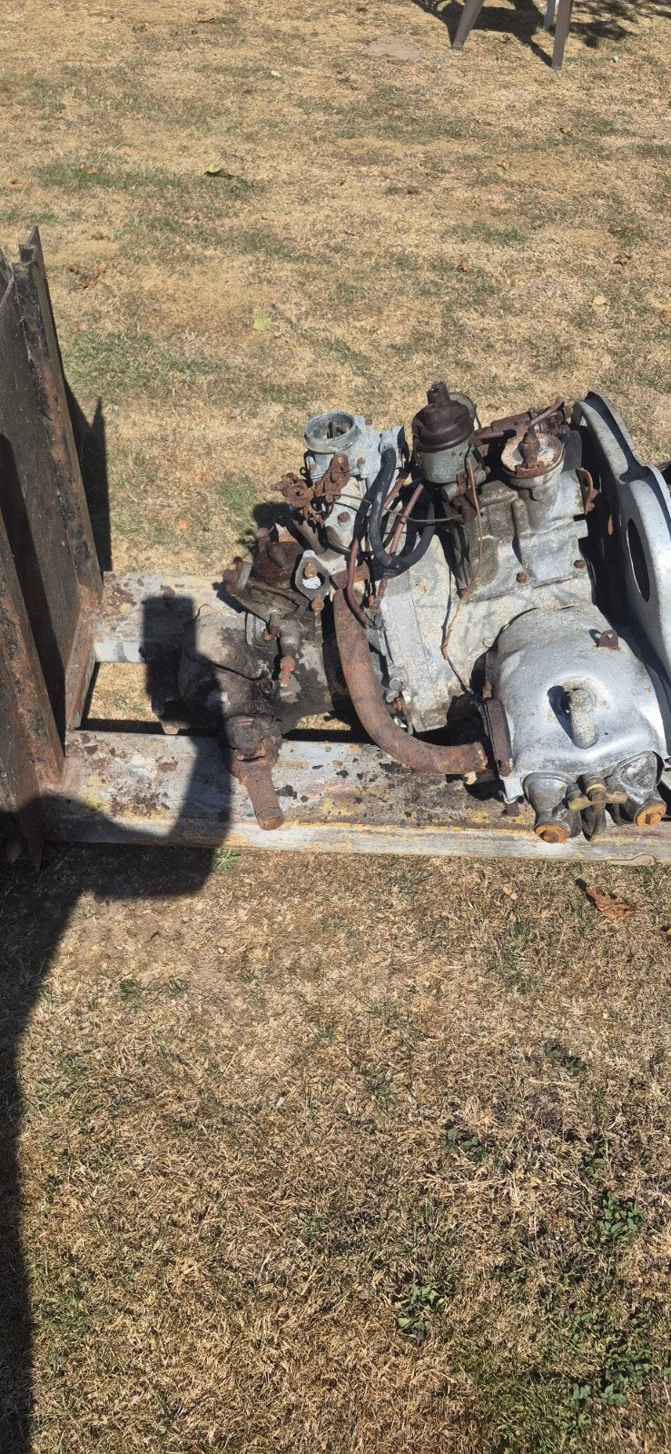 Panhard PL17 Camionette Boxer Motorblok + Versnellingsbak, Ophalen, Gebruikt