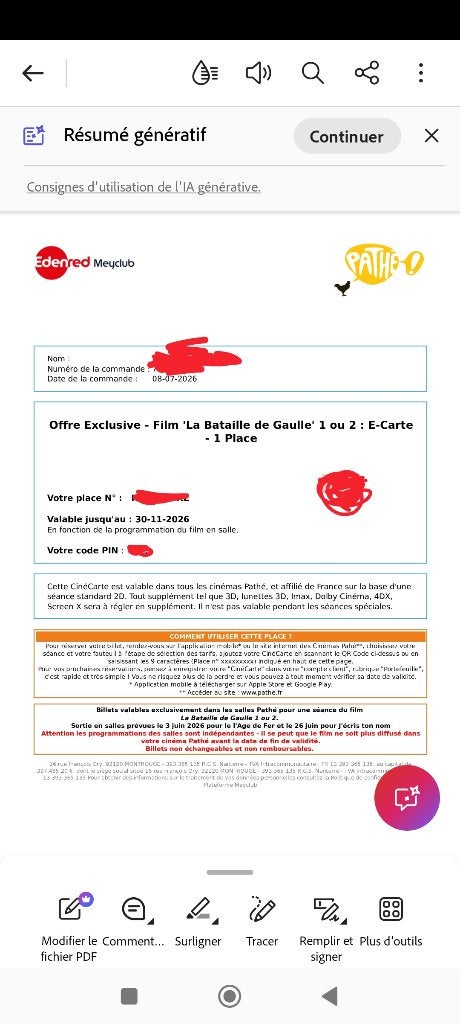 Place cinéma Pathé - Charles de Gaulle partie 1 ou 2, Tickets & Billets, Places de cinéma, Une personne, Autres genres, Autres types