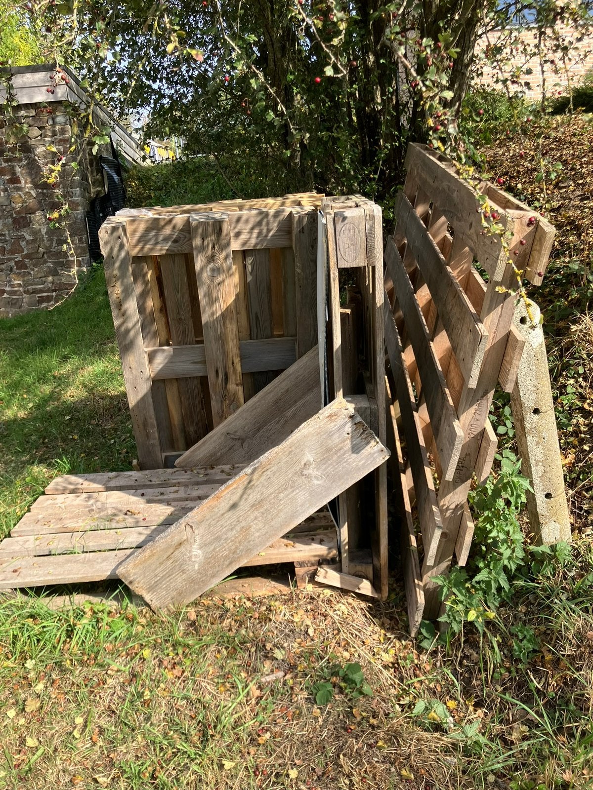 Gratis houten pallets, Doe-het-zelf en Bouw, Ophalen, Zo goed als nieuw
