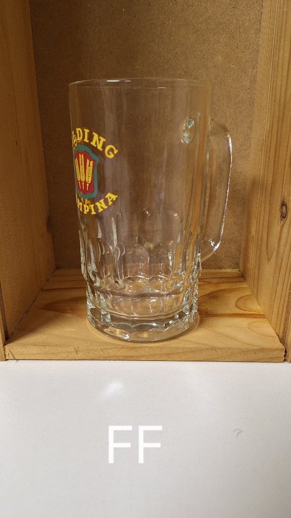 bierglas met handvat Campina (nr FF), Ophalen, Gebruikt, Glas of Glazen, Overige merken