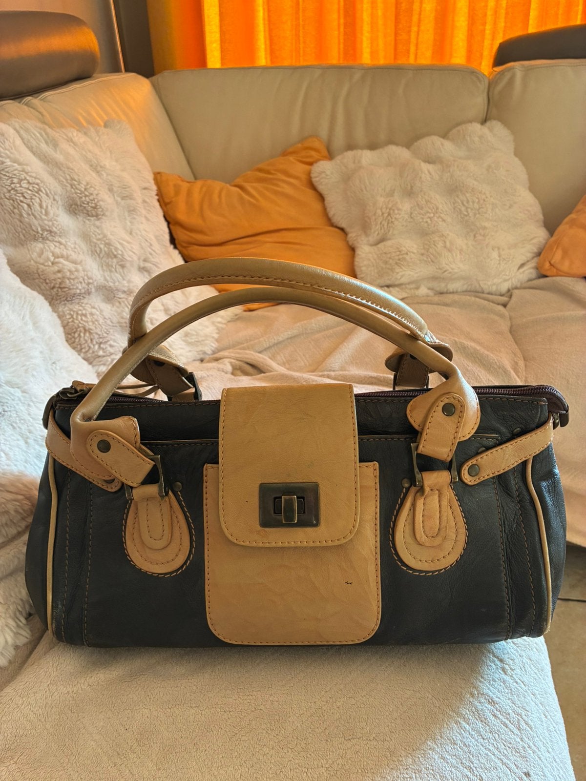 Handtas, Ophalen, Zo goed als nieuw, Bruin, Handtas